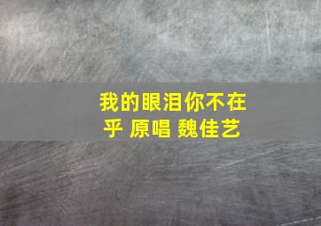 我的眼泪你不在乎 原唱 魏佳艺